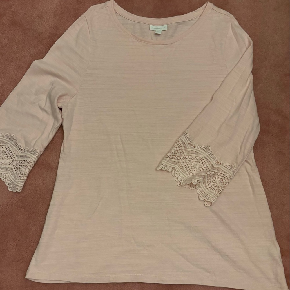 Charter Club Xl pink 3/4 sleeve tee